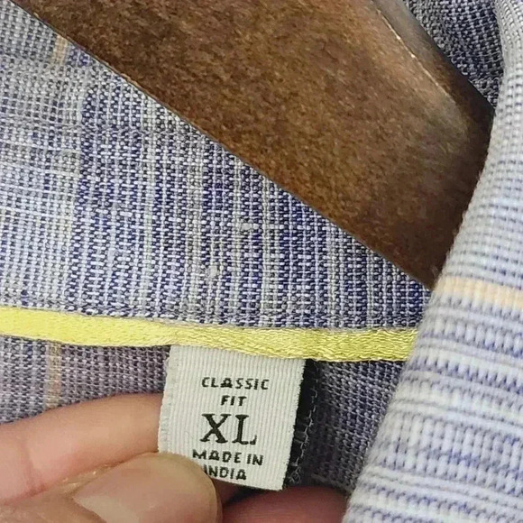 Robert Graham Men's Button down Shirt XL Classic Fit Striped Purple - Picture 4 of 8